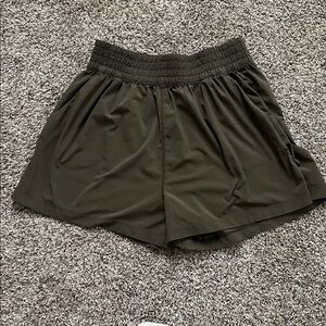 Vuori Villa Dark Green Athletic Shorts